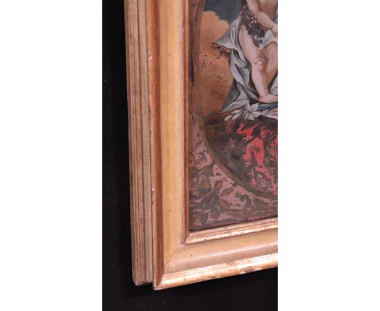 Dipinto su vetro: Sant'Antonio con Gesù Bambino, '700