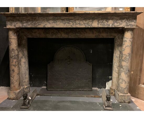 chm739 - &quot;empire&quot; fireplace, mid 19th century, cm l 152 xh 102 xp 40     
