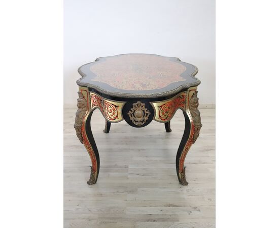 Majestic table Antique desk in Boulle style Napoleon III century XIX century PRICE NEGOTIABLE     