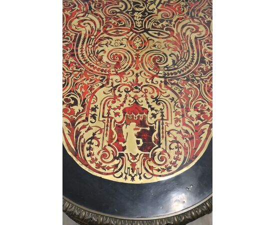 Maestoso tavolo Scrivania antica in stile Boulle epoca Napoleone III sec XIX PREZZO TRATTABILE