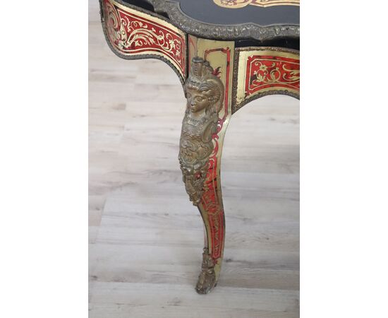 Maestoso tavolo Scrivania antica in stile Boulle epoca Napoleone III sec XIX PREZZO TRATTABILE