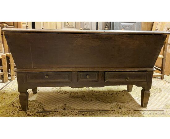 arm133 - wooden sideboard with three drawers, measuring cm l 152 xh 81 x d. 65     