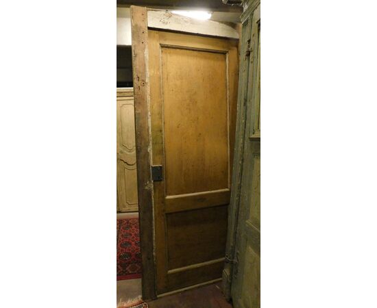 ptl533 - lacquered and painted door, meas. cm l 102 xh 222, light cm l 84 xh 212     