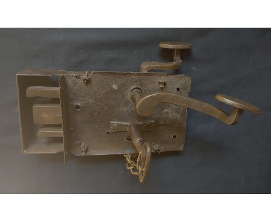 Box door lock with original 17th century key     