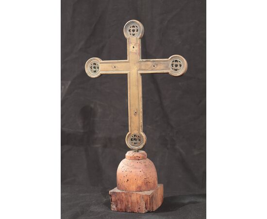 Croce astile in bronzo, Toscana, '400