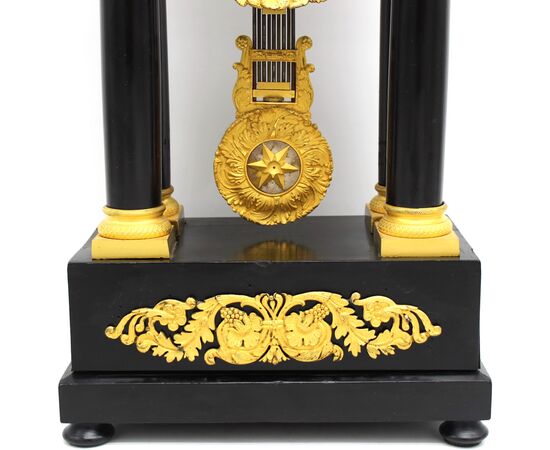 Antique Pendulum Clock Empire Portico - period 800     