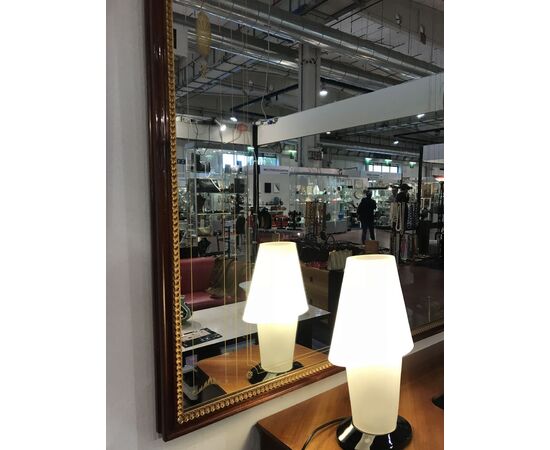 Pair of 40s mirror in classic style. Mahogany and golden 120x140     