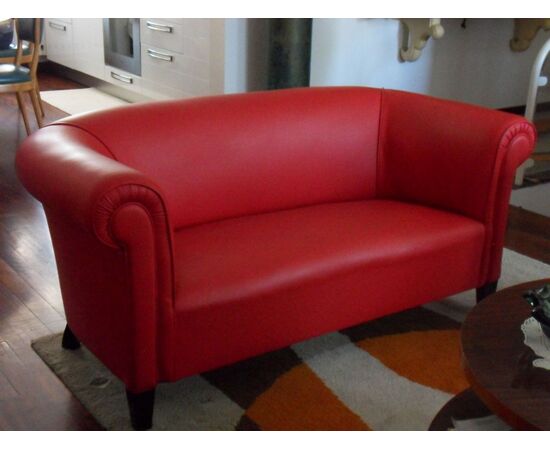 pair of leather sofas thirties 150x75 h.70