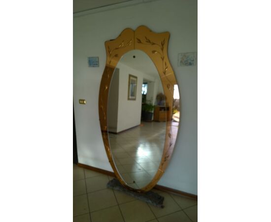 Beautiful oval mirror 40s 110x207
