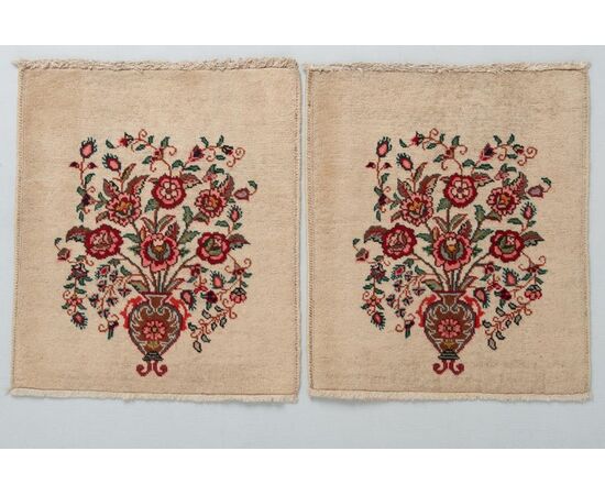 Coppia piccoli tappeti TABRIZ - n. 527 e 528 -