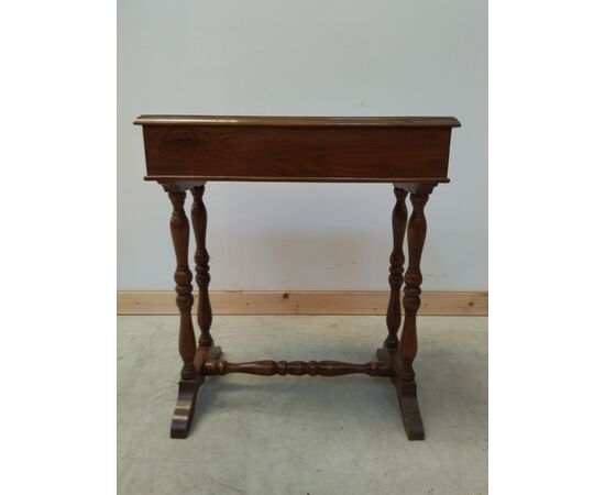 Walnut work table with drawer - cabinet - bedside table - beautiful!     