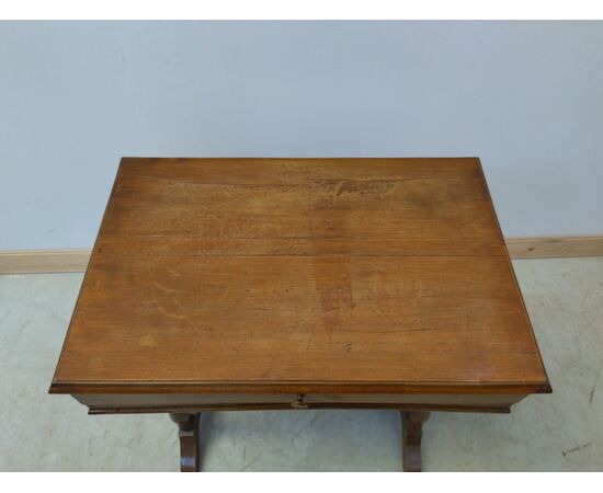 Walnut work table with drawer - cabinet - bedside table - beautiful!     