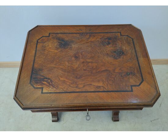 Work table in walnut and briar - cabinet - second half of the 19th century - high quality!     