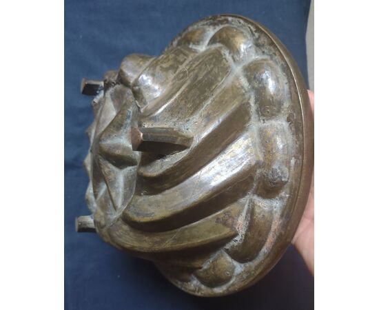 Rare 19th century bronze mold for food     