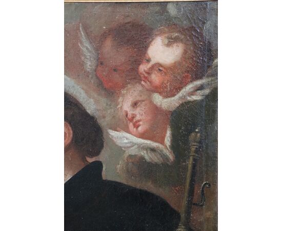 Dipinto antico San Francesco Saverio, olio su tela metà sec. XVIII PREZZO TRATTABILE