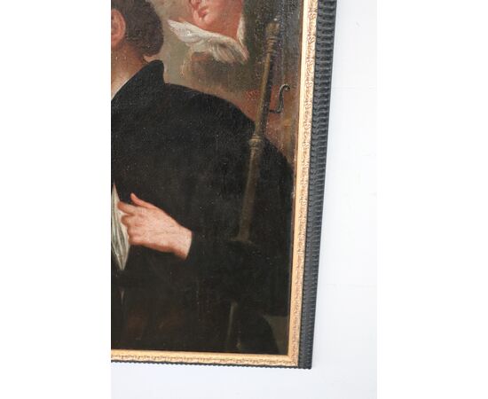 Dipinto antico San Francesco Saverio, olio su tela metà sec. XVIII PREZZO TRATTABILE