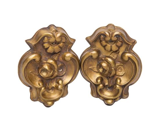 Pair of brass &quot;embrasses&quot; for curtains - O / 1664 -     