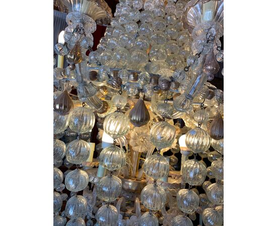 Lampadario vetro di Murano a mongolfiera