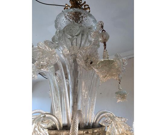 Murano glass chandelier 8 flames     