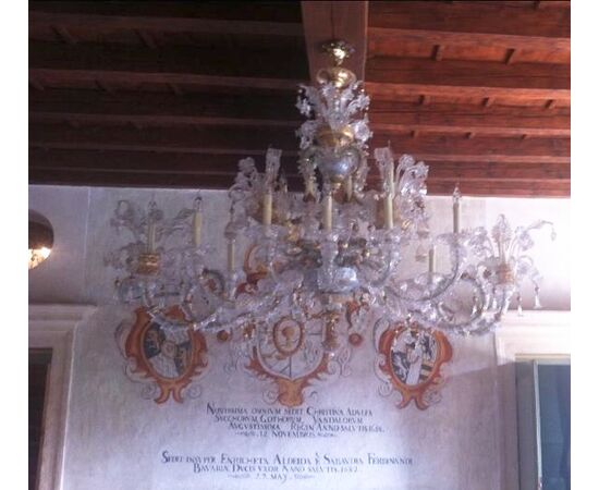 Coppia di lampadari gondola veneziana vetro di Murano
