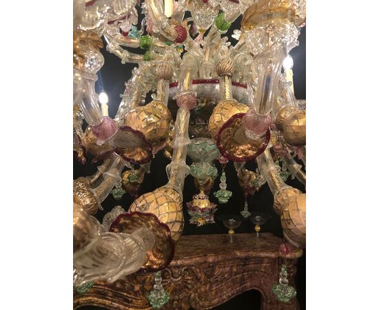 Murano glass chandelier 33 flames     