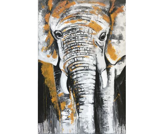 &quot;Elephant&quot; - Anonymous - acrylic on canvas     