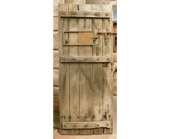ptir449 - chestnut door, 19th century, size cm 78 xh 190     