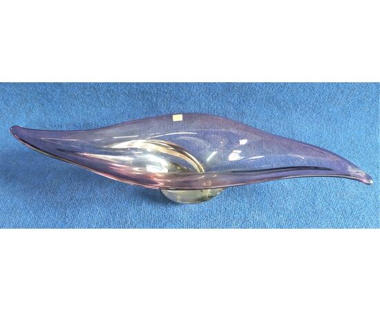 Art Vannes - grande vaso in cristallo viola -cm 67- Francia anni '70