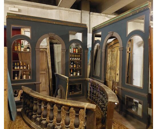 darb176 - lacquered wine cellar furniture, period &#39;900, linear m 13     