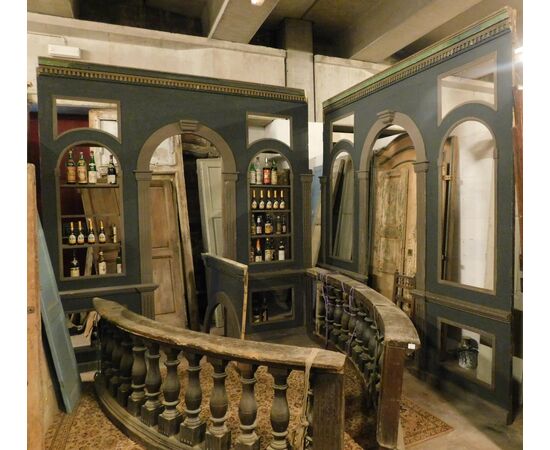 darb176 - lacquered wine cellar furniture, period &#39;900, linear m 13     