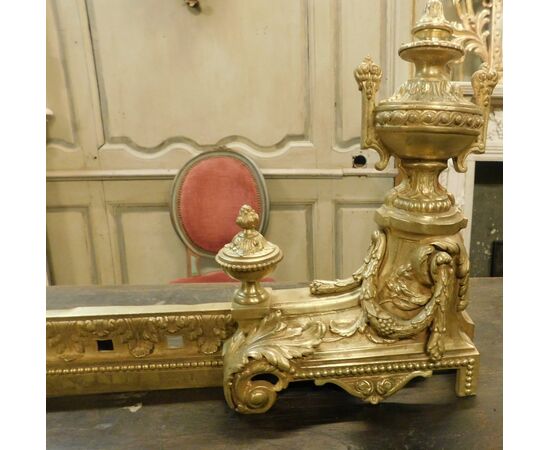 al247 - ashtray in gilded brass, cm L 83 x H 30 x D 7     