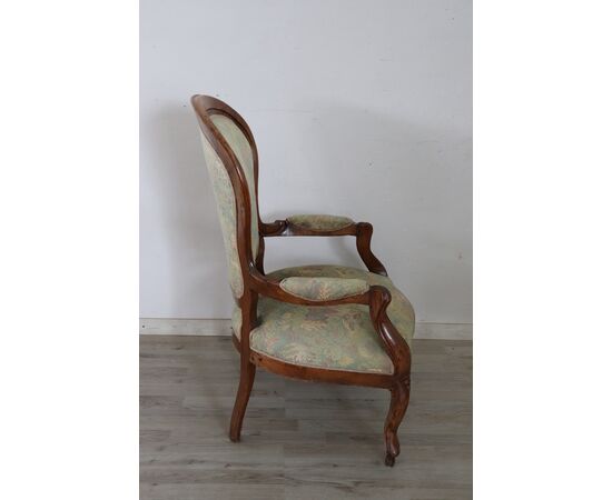 Antique walnut armchair, Louis Philippe period mid-19th century NEGOTIABLE PRICE     