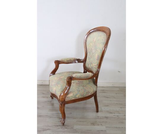 Antique walnut armchair, Louis Philippe period mid-19th century NEGOTIABLE PRICE     