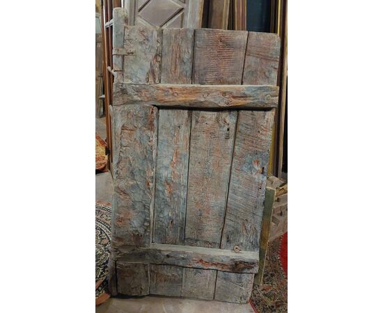 ptir462 - small rustic door with nails, 19th century, size L 85 x H 154 cm     