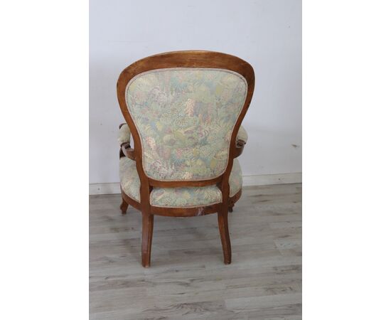 Antique walnut armchair, Louis Philippe period mid-19th century NEGOTIABLE PRICE     