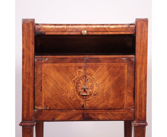 Piedmontese Neoclassical Day Bedside Table     