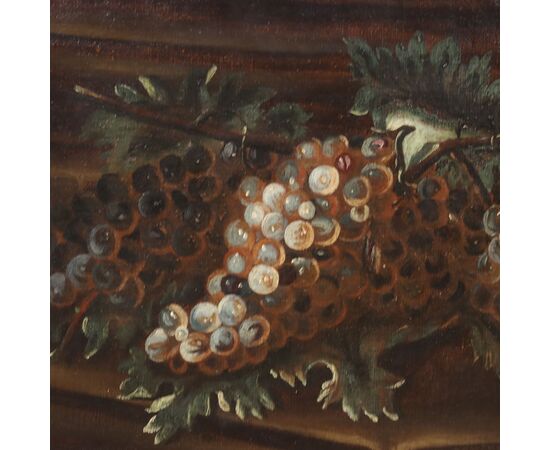 Still Life with Flowers, Grapes and Mushrooms     