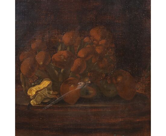 Still Life with Flowers, Grapes and Mushrooms     