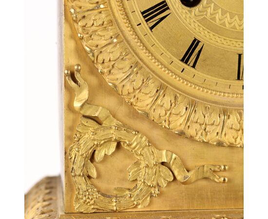 Table Clock in Gilded Bronze     