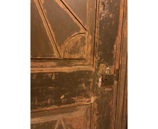 ptl594 - lacquered door, 18th century, cm L 114 x H 230     
