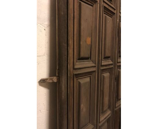 ptn263 - walnut door with four doors, 18th century, cm L 160 x H 253 x P 8     