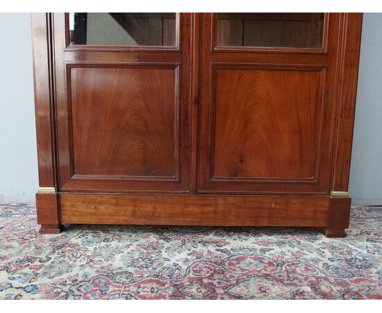 BOOKCASE WITH TWO DOORS IN MAHOGANY DIRECTORY STYLE PERIOD 800 cm L131xP44xH214     