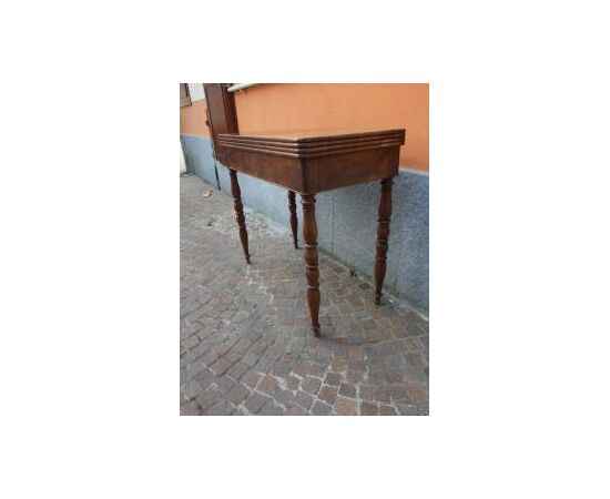 GAME TABLE EMPIRE STYLE IN MAHOGANY FEATHER VINTAGE 800 cm L86xP43xH74     