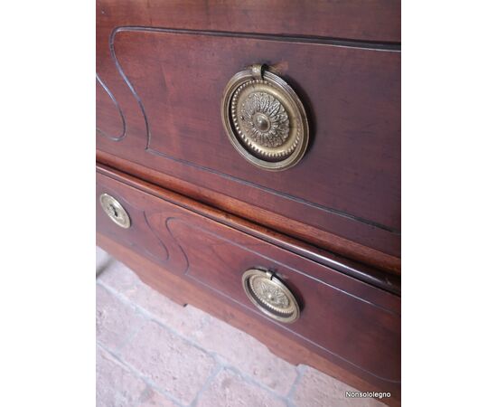 Louis XVI Transition chest of drawers - Directory in walnut     