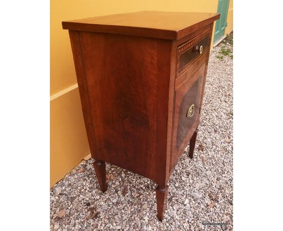 Louis XVI bedside cabinet inlaid Bologna     
