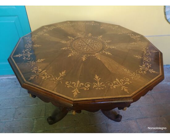 Rolo dodecagonal inlaid table     