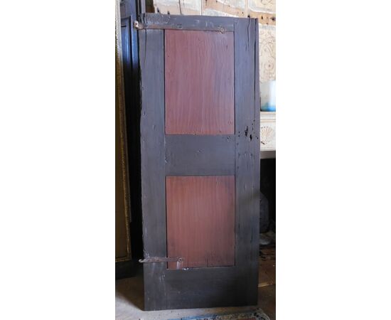 ptl545 - Neo-Gothic door in lacquered wood, 19th century, size 77 x 192 cm     