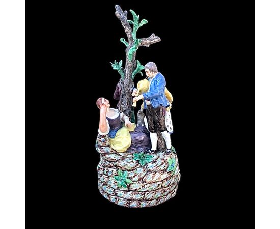 Gruppo scultoreo in porcellana policroma ,Manifattura di Ginori Doccia,secondo periodo-Lorenzo Ginori