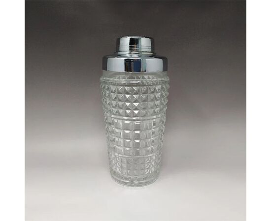 1960s Stunning Cut Crystal Cocktail Shaker. Made in Italy