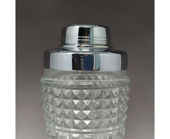 1960s Stunning Cut Crystal Cocktail Shaker. Made in Italy